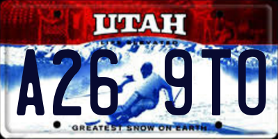 UT license plate A269TO