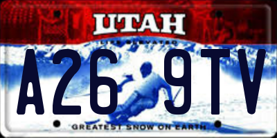 UT license plate A269TV