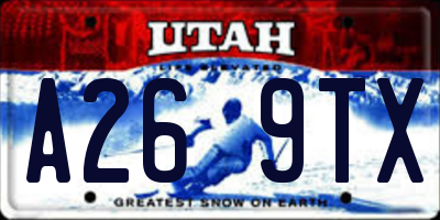 UT license plate A269TX