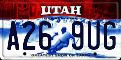 UT license plate A269UG