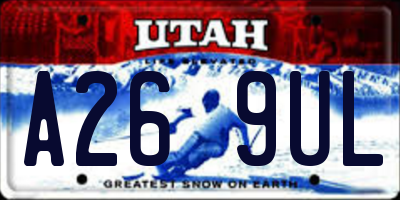 UT license plate A269UL