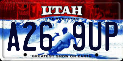 UT license plate A269UP