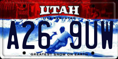 UT license plate A269UW