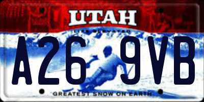 UT license plate A269VB