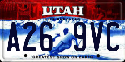 UT license plate A269VC