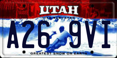 UT license plate A269VI