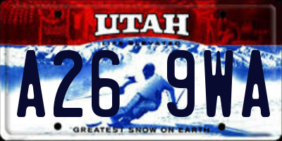 UT license plate A269WA