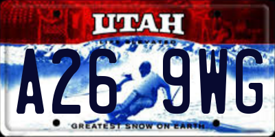 UT license plate A269WG