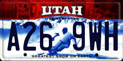 UT license plate A269WH