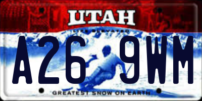 UT license plate A269WM