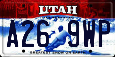 UT license plate A269WP