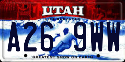 UT license plate A269WW