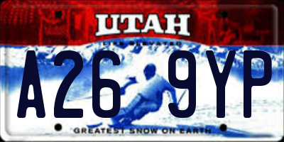 UT license plate A269YP