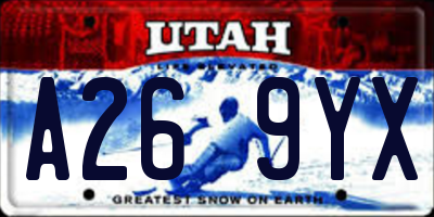 UT license plate A269YX