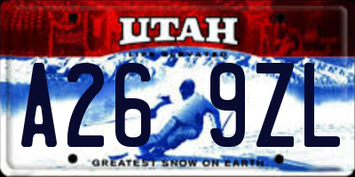 UT license plate A269ZL