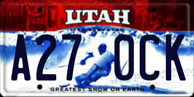 UT license plate A270CK
