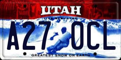 UT license plate A270CL