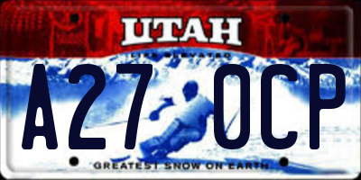UT license plate A270CP