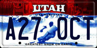 UT license plate A270CT