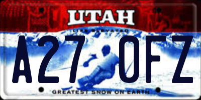 UT license plate A270FZ