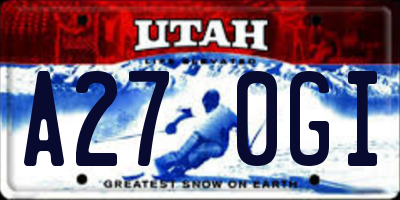UT license plate A270GI
