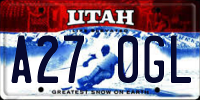 UT license plate A270GL