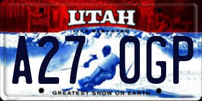 UT license plate A270GP