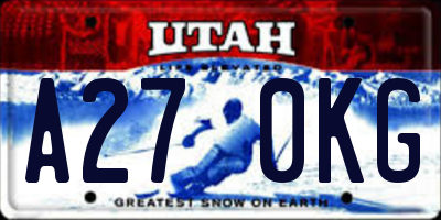 UT license plate A270KG
