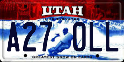 UT license plate A270LL