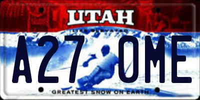 UT license plate A270ME
