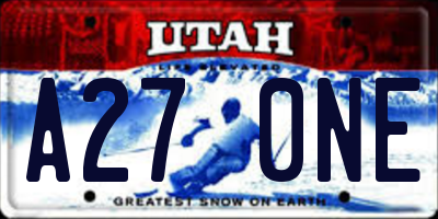 UT license plate A270NE