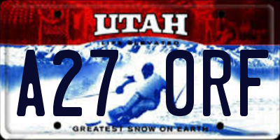 UT license plate A270RF