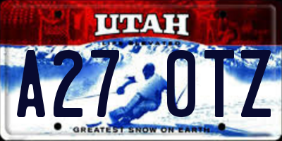 UT license plate A270TZ