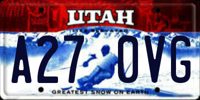 UT license plate A270VG