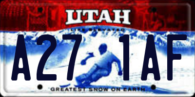 UT license plate A271AF