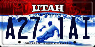 UT license plate A271AI