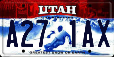UT license plate A271AX