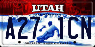 UT license plate A271CN