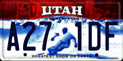 UT license plate A271DF
