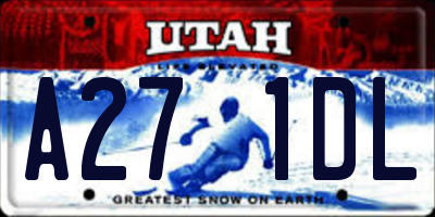 UT license plate A271DL