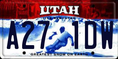 UT license plate A271DW