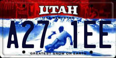 UT license plate A271EE