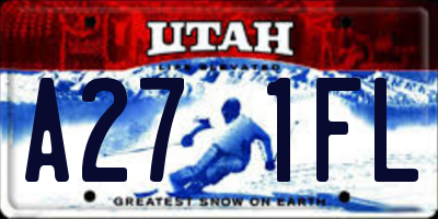 UT license plate A271FL