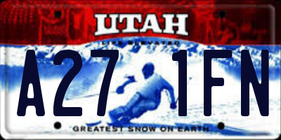 UT license plate A271FN