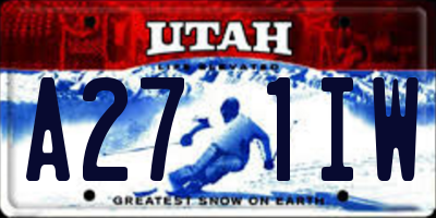 UT license plate A271IW