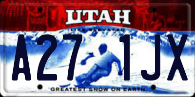 UT license plate A271JX