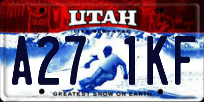 UT license plate A271KF