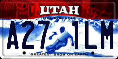 UT license plate A271LM