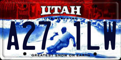 UT license plate A271LW