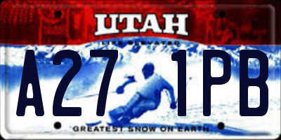UT license plate A271PB